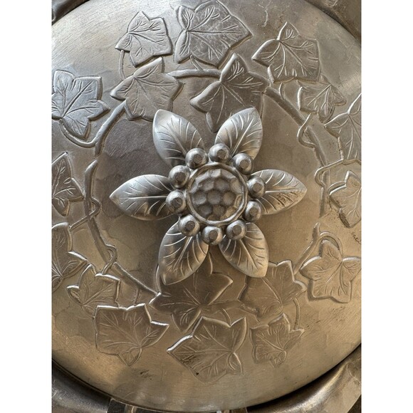 Everlast Hand Forged Aluminum Covered Serving Dish Ivy Casserole Handmade - Picture 6 of 16